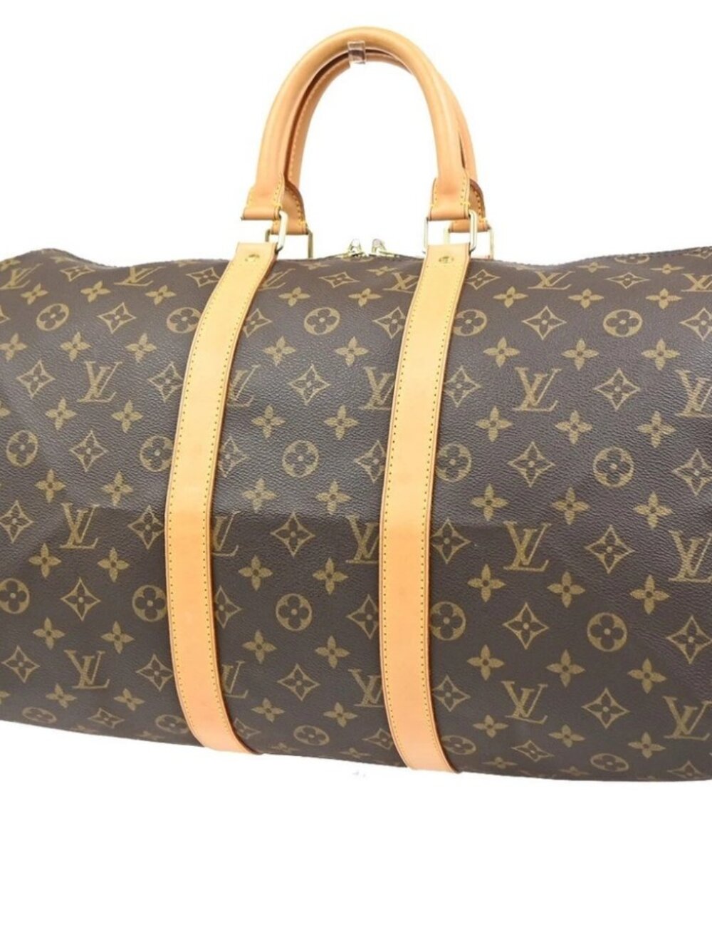 LOUIS VUITTON Keepall 45 Travel Hand Bag Monogram Leather Brown